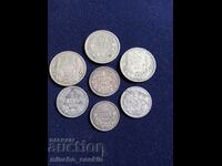 Lot of Bulgarian silver coins.