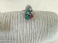 Silver RING, Silver with natural stones, beautiful