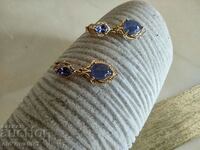 SILVER EARRINGS with Tanzanite, gold plating