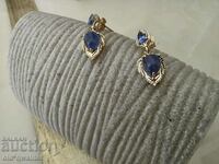 SILVER EARRINGS with Tanzanite, gold plating