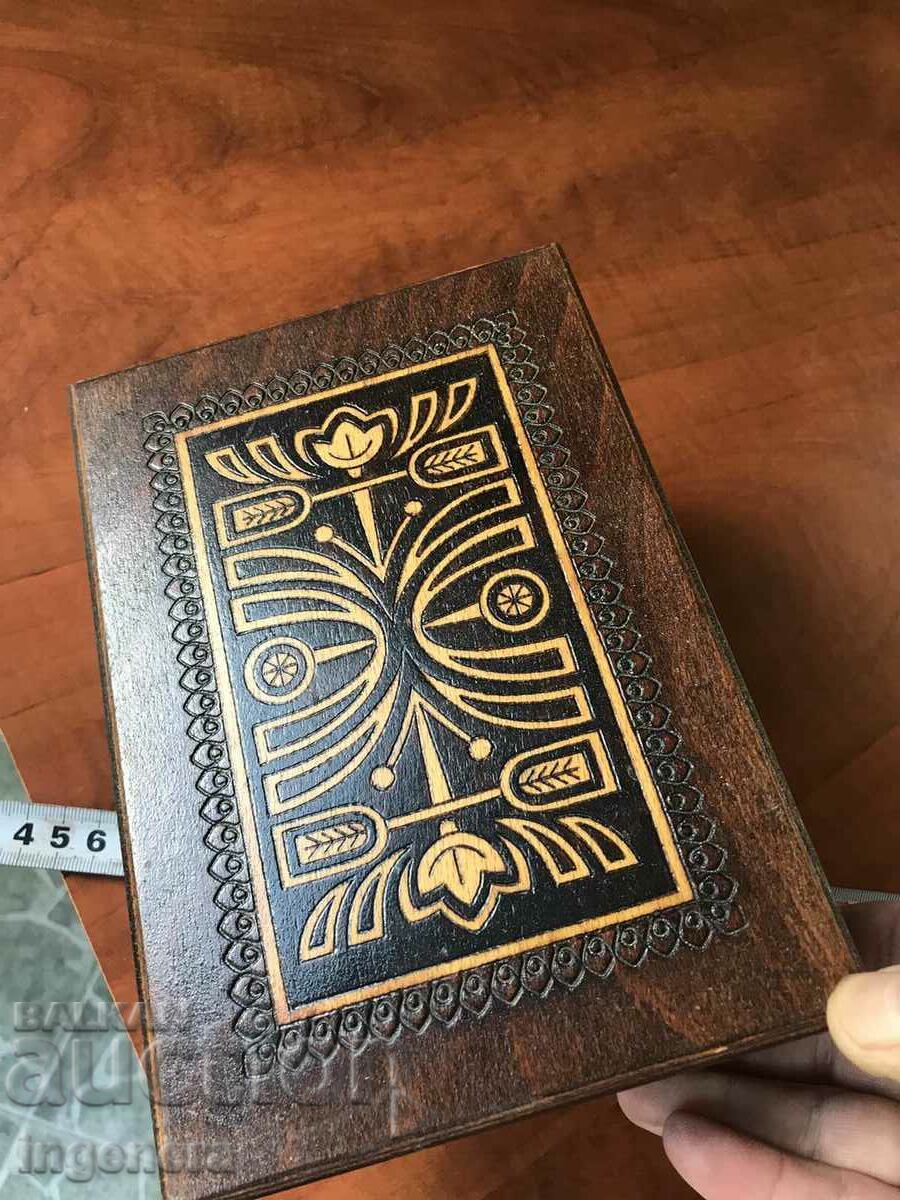 BOX WOOD PYROGRAPH DRAWING ANTIQUE FROM SOCA MOSTRA - 5 BOX WOOD PYROGRAPH DRAWING ANTIQUE FROM SOCA MOSTRA - 5