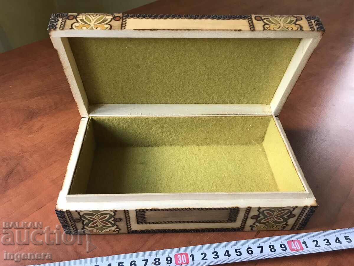 Auction BOX WOOD PYROGRAPH DRAWING ANTIQUE FROM SOCA MOSTRA Auction BOX WOOD PYROGRAPH DRAWING ANTIQUE FROM SOCA MOSTRA