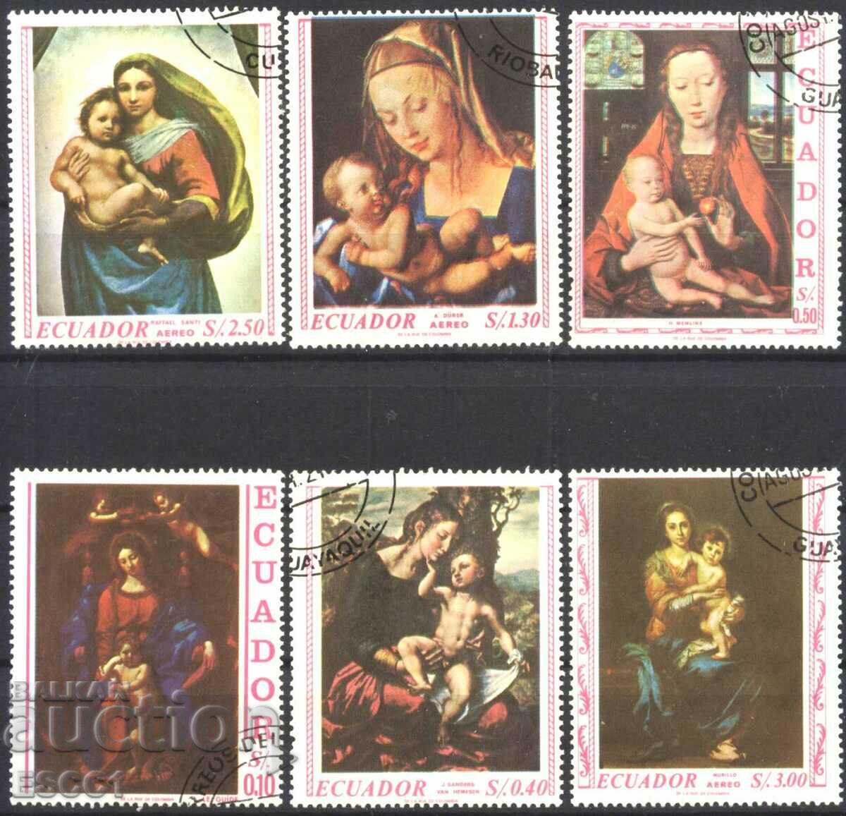 Σφραγισμένα γραμματόσημα Πίνακας 1967 από τον Ισημερινό
