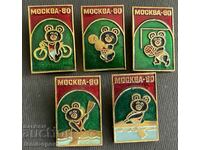 554 URSS 5 Jocurile Olimpice Moscova Mascota Misha 1980