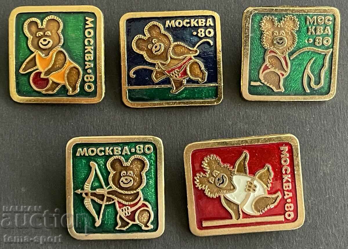 555 ΕΣΣΔ 5 Ολυμπιακοί Αγώνες Μασκότ Μίσα της Μόσχας 1980
