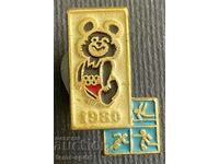 561 URSS semn olimpic Jocurile Olimpice Moscova Misha mascota 1980