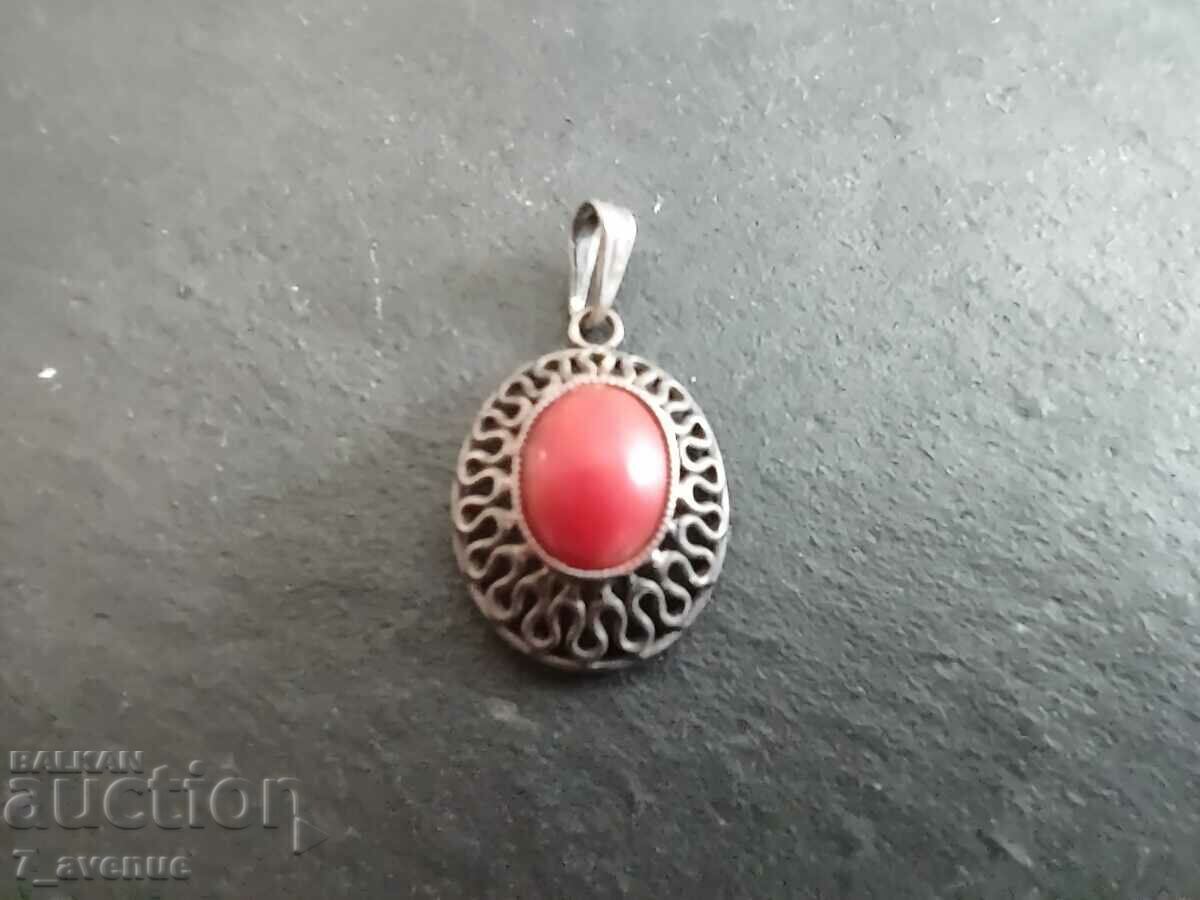 Auction Silver Bracelet, silver with corals, + pendant 28.05.24 Auction Silver Bracelet, silver with corals, + pendant 28.05.24