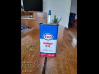 An old Esso oil can