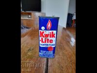 An old gasoline can for Kwik Lite lighters