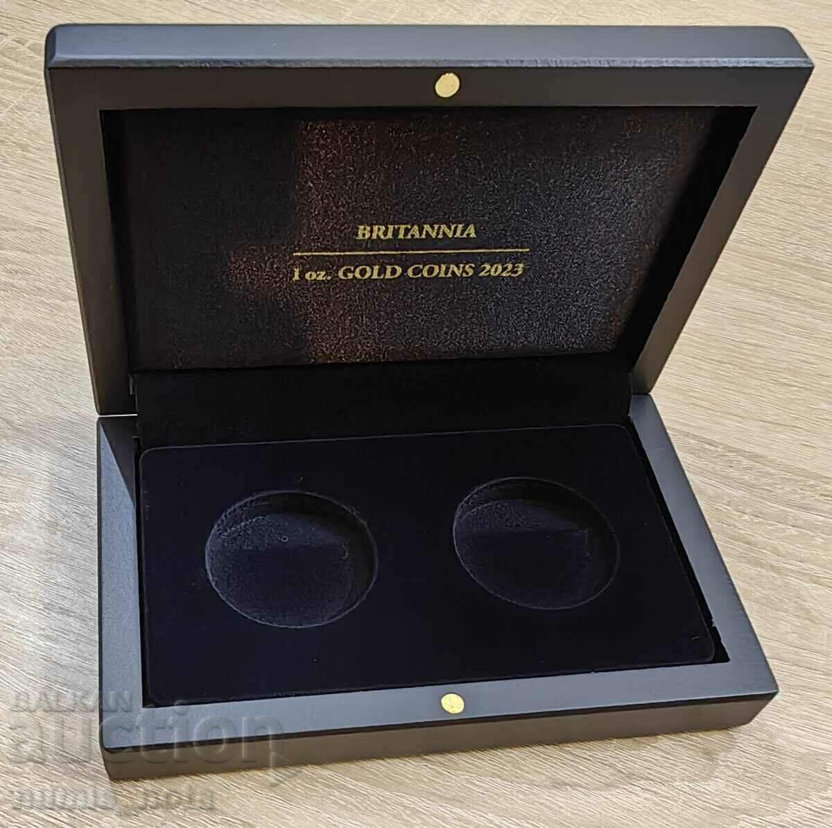 luxury box for 2 gold coins 1 oz. BRITANNIA 2023 - 5 luxury box for 2 gold coins 1 oz. BRITANNIA 2023 - 5