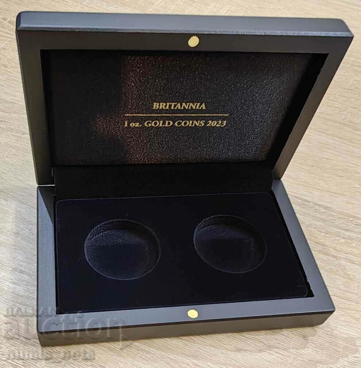 luxury box for 2 gold coins 1 oz. BRITANNIA 2023 - 6 luxury box for 2 gold coins 1 oz. BRITANNIA 2023 - 6