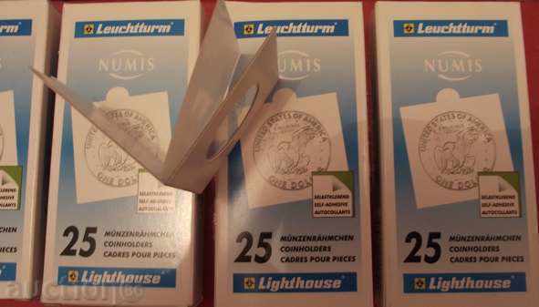 cards for coins - "LEUCHTTURM" - 25 pieces in a package of 22.5 mm with price 5.00 BGN | € 2.56 cards for coins - "LEUCHTTURM" - 25 pieces in a package of 22.5 mm with price 5.00 BGN | € 2.56