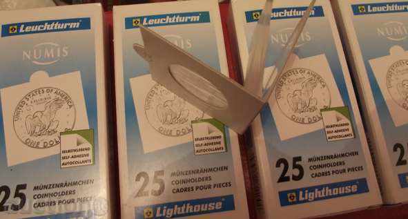 Auction cards for coins - "LEUCHTTURM" - 25 pieces in a package of 27.5 mm Auction cards for coins - "LEUCHTTURM" - 25 pieces in a package of 27.5 mm