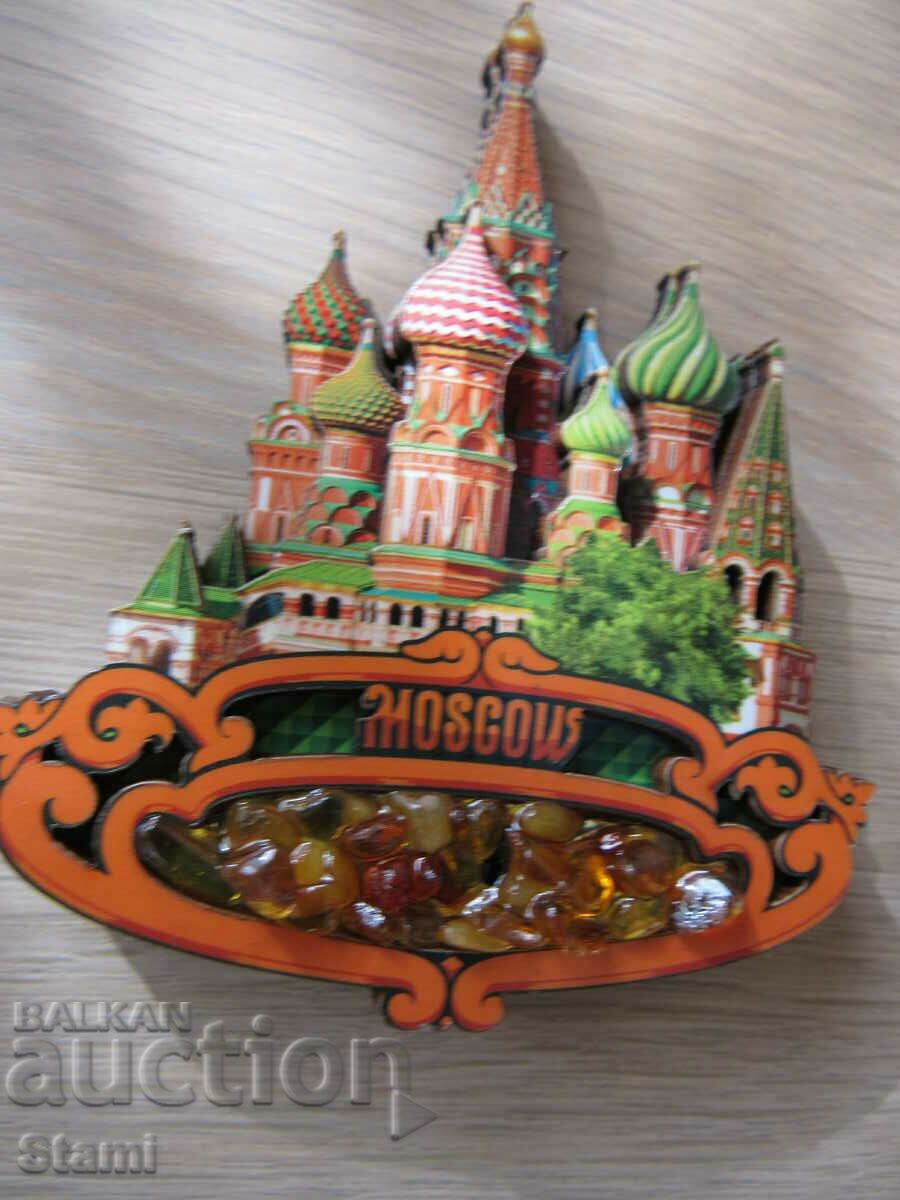 Delivery of Authentic wooden 3D magnet from Moscow, Russia-series- Delivery of Authentic wooden 3D magnet from Moscow, Russia-series-
