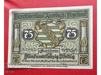 Банкнота-Германия-Саксония-Ауербах-75 пфенига 1921