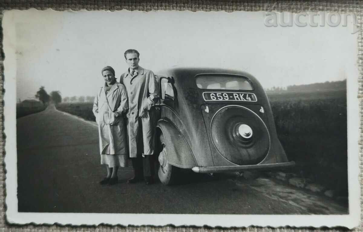 Franța 1936 Fotografie veche și Bărbat și femeie pe...