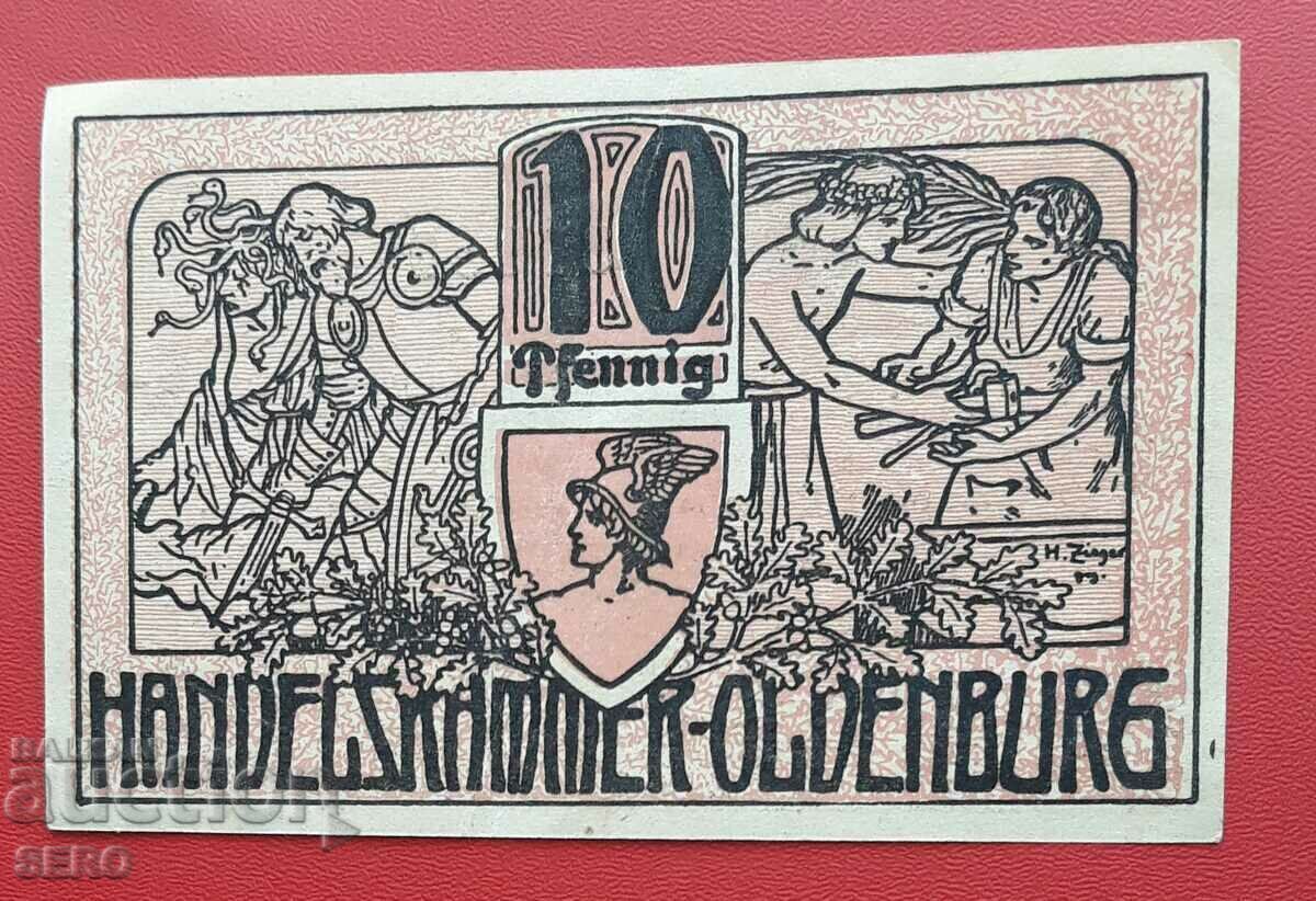 Banknote-Germany-Saxony-Oldenburg-10 Pfennig 1918