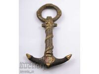 Bronze corkscrew with opener