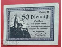 Банкнота-Германия-Тюрингия-Вайда-50 пфенига