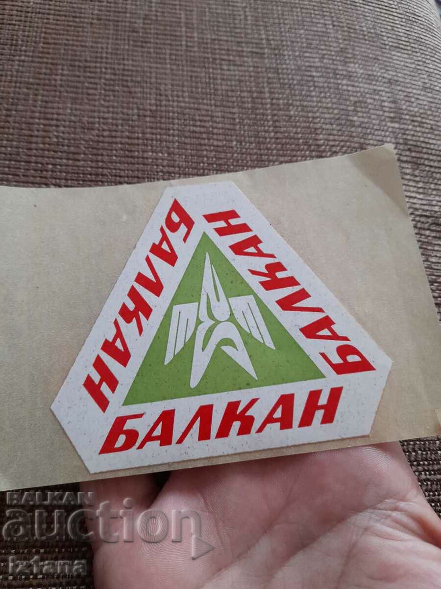 Old BGA Balkan sticker with price 11.00 BGN | € 5.62 Old BGA Balkan sticker with price 11.00 BGN | € 5.62