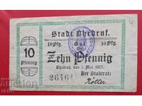 Τραπεζογραμμάτιο-Γερμανία-Θουριγγία-Ordruff-10 pfennig 1917