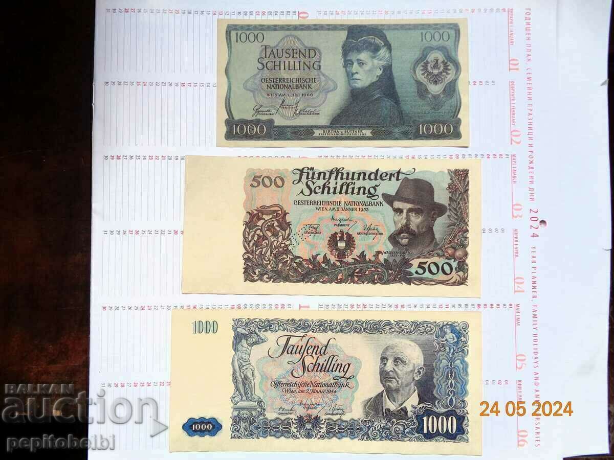 Austria 1953-1966 - the banknotes are copies Austria 1953-1966 - the banknotes are copies