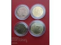 Mixed lot of 4 euro coins