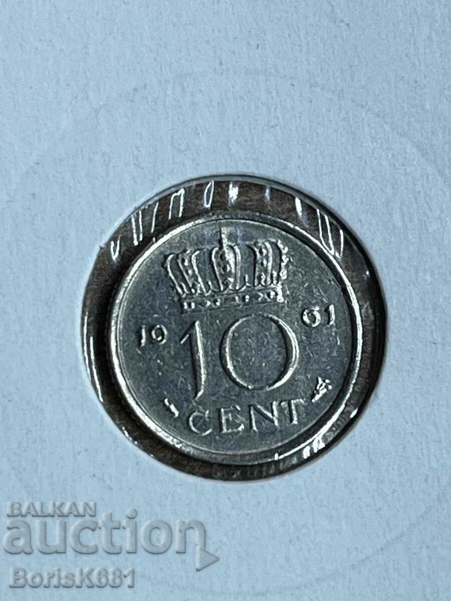 10 Cent 1961 Ολλανδία