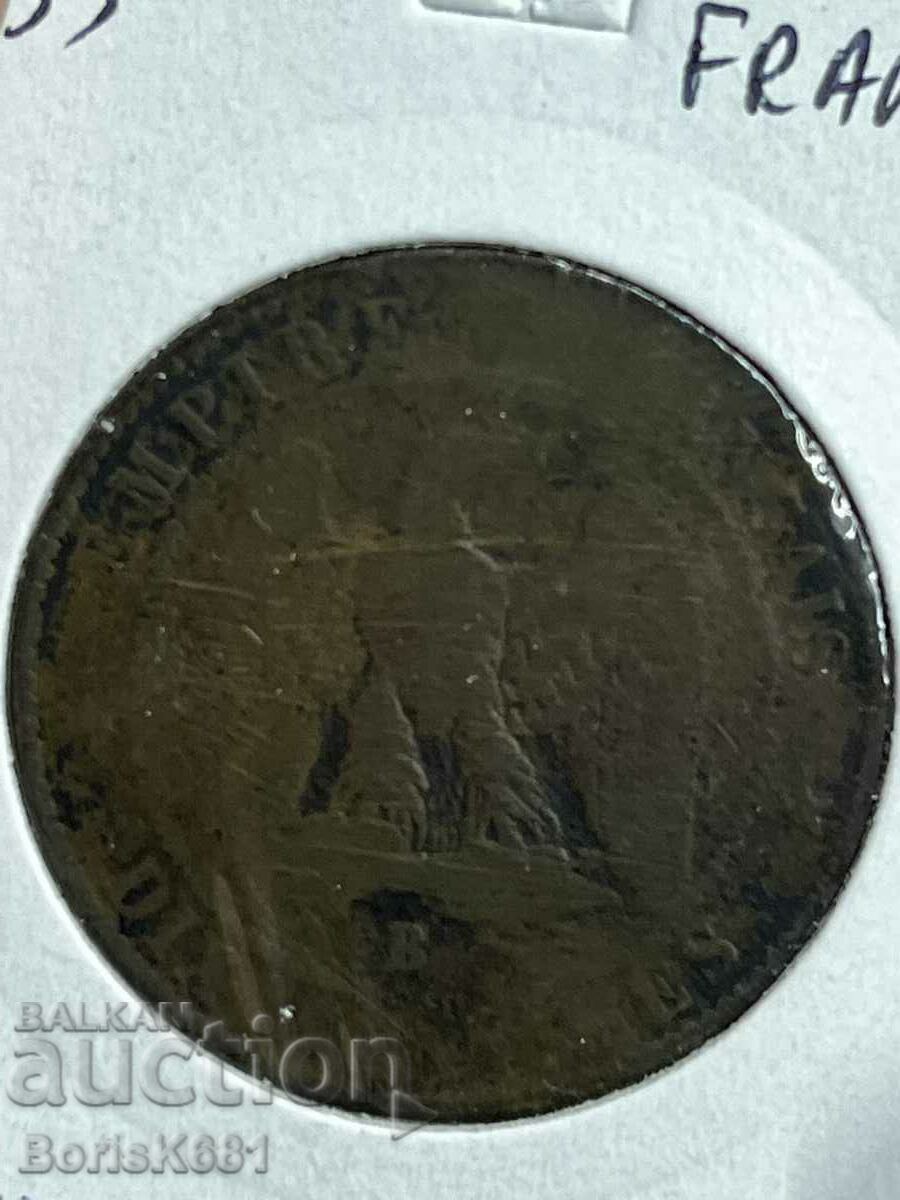 10 Centime 1855 Γαλλία