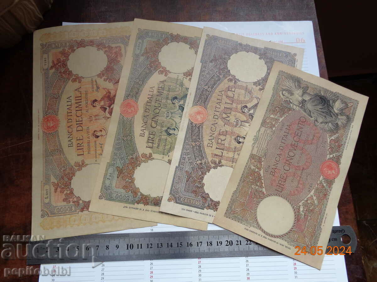 Licitație 10.000 lire 1948 destul de rar 1934..- Copie bancnotă Licitație 10.000 lire 1948 destul de rar 1934..- Copie bancnotă