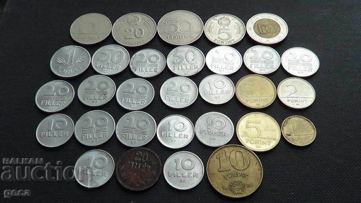 Auction Lot of coins Hungary 30 pieces Auction Lot of coins Hungary 30 pieces