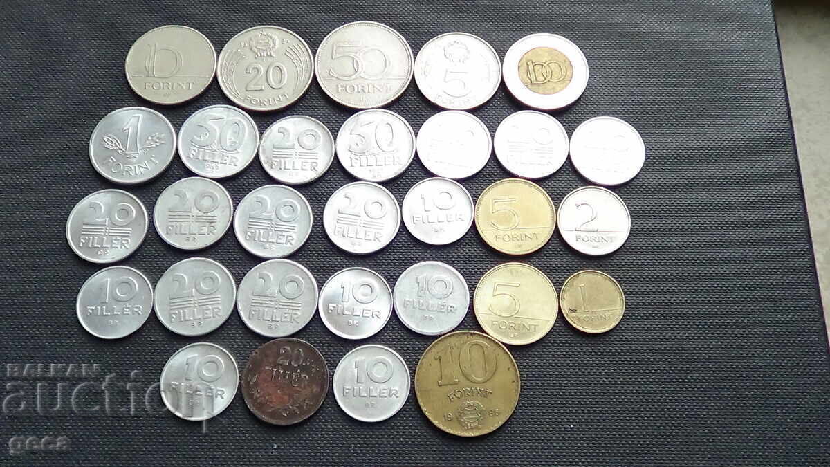 Lot of coins Hungary 30 pieces - 5 Lot of coins Hungary 30 pieces - 5