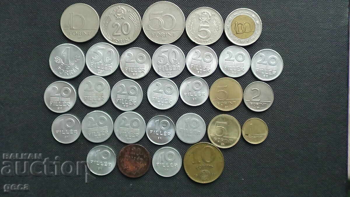 Lot of coins Hungary 30 pieces Lot of coins Hungary 30 pieces