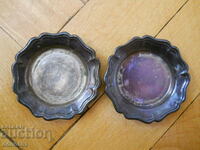Silver Plated Saucers "Solvplet" - Denmark