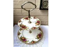 ROYAL ALBERT beautiful double cake tray from England