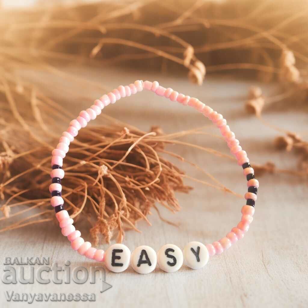 EASY BlissFulBeads розова гривна с Вдъхновяващо послание