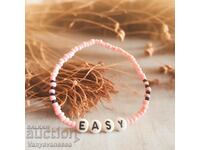 EASY BlissFulBeads Pink Inspirational Message Bracelet