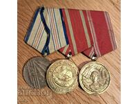 Block of 3 medals Bulgarian Army