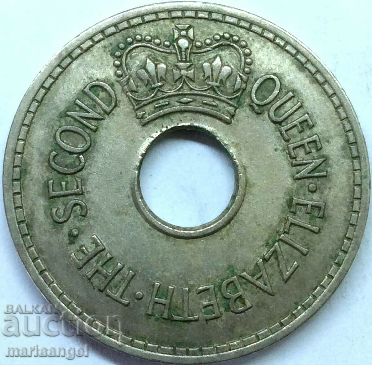 Fiji 1965 1 penny Elisabeta a II-a
