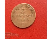 Γερμανία-Πρωσία-3 Pfennig 1850 Α-Βερολίνο