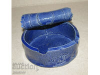 Ceramic ashtray Tin can, glazed, handmade