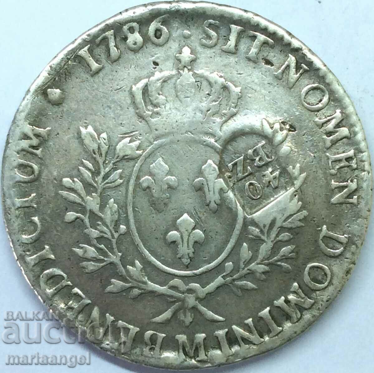 Швейцария 40 Батц 1816-1819 Берн на 1 Екю 1786 Франция Ag