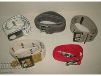 Belt Lot 5 pcs. women's textile belts (2 brands), new