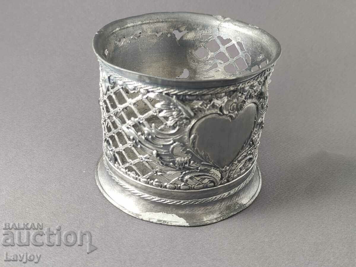 Auction Openwork silver plated wine bottle holder Auction Openwork silver plated wine bottle holder