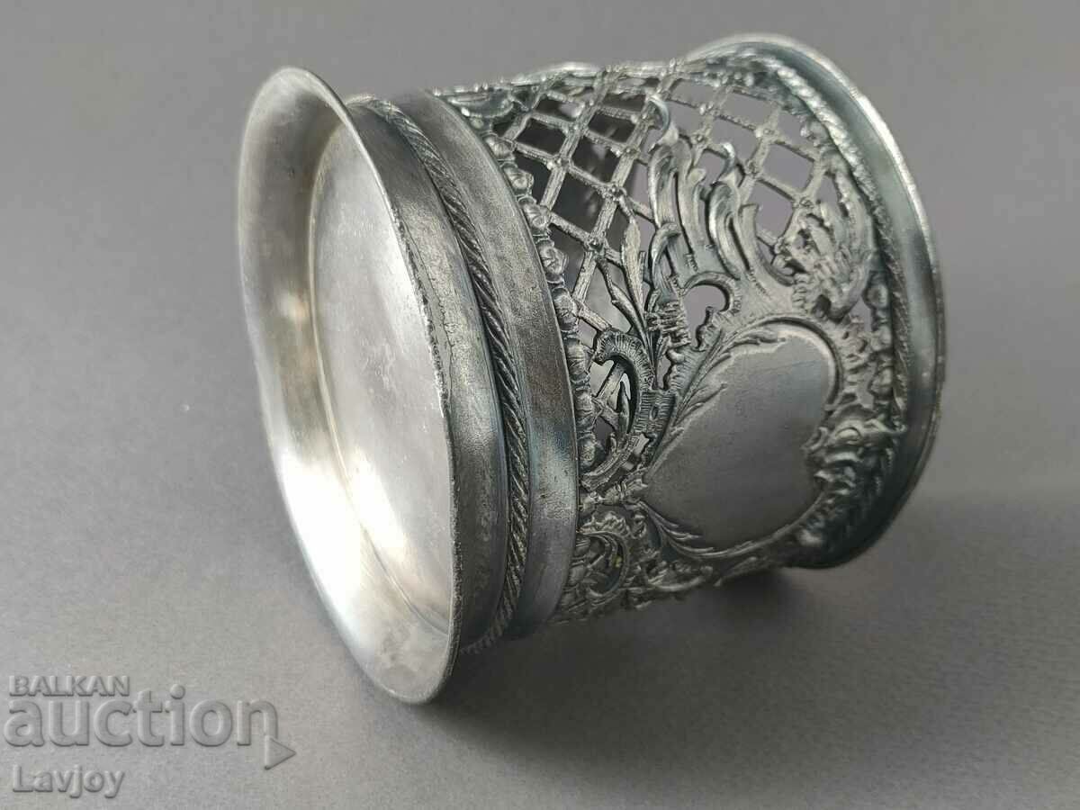 Delivery of Openwork silver plated wine bottle holder Delivery of Openwork silver plated wine bottle holder