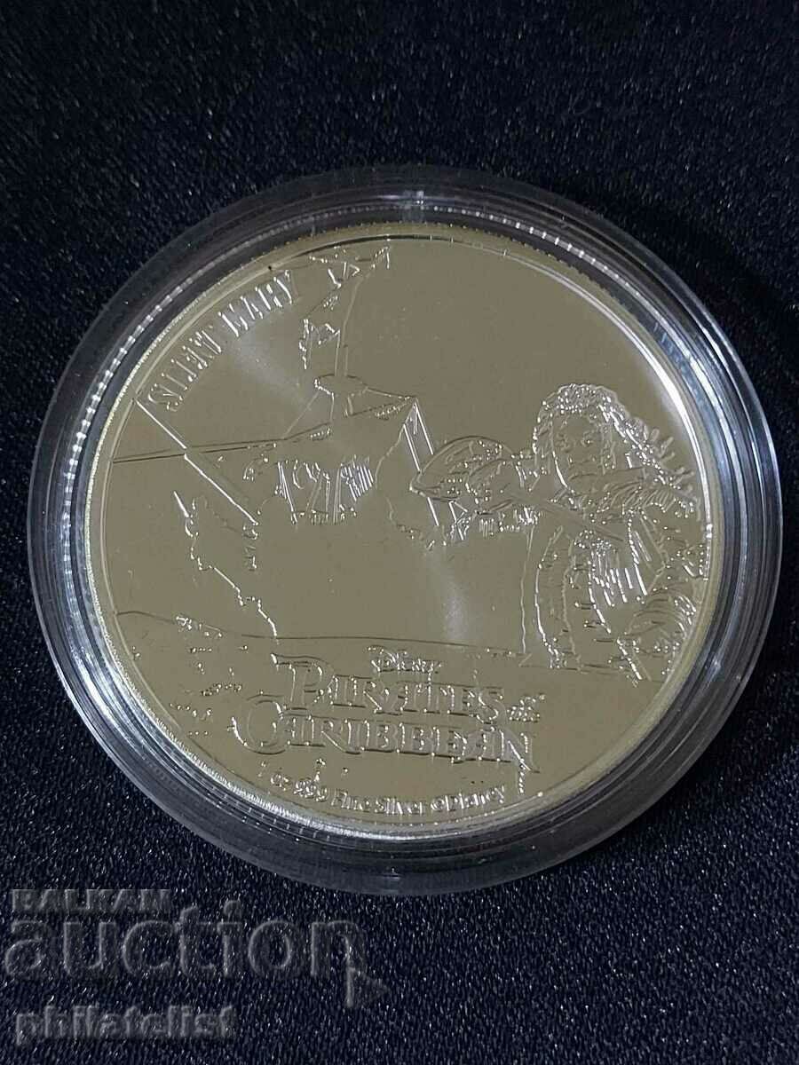 Niue 2022 - 2 USD - Disney - Piratii din Caraibe 5 - 1 OZ