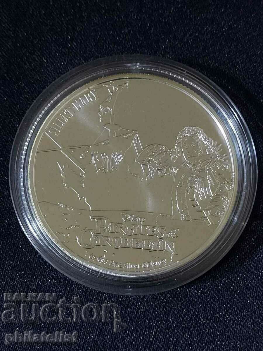 Niue 2022 - $2 - Disney - Pirates of the Caribbean 5 - 1 OZ