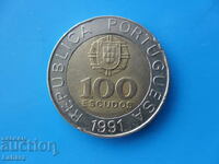 100 ескудо 1991 г. Португалия