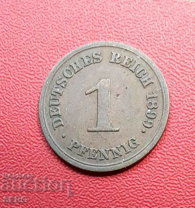 Germania-1 pfennig 1899 E-Muldenhüten