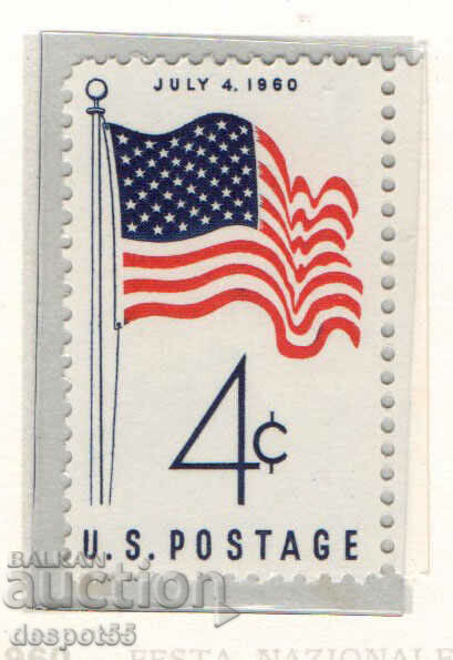 1960. Η.Π.Α. Νέα αμερικανική σημαία με 50 αστέρια.